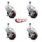 Service Caster 4 Inch High Temp Glass Filled Nylon 10mm Threaded Stem Caster Set with Brake SCC-TS20S414-GFNSHT-TLB-M1015-4 - alternate 1